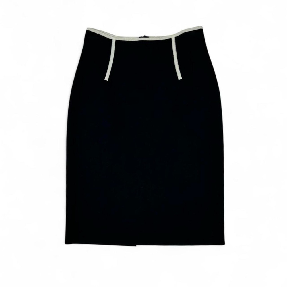 Vintage Paula Hian Black Skirt with White Trim
